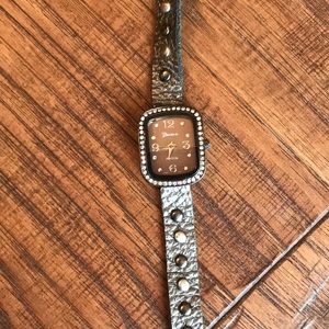 Forever 21 wrap watch metallic grey